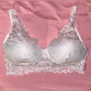 Floral White Lace Bralette